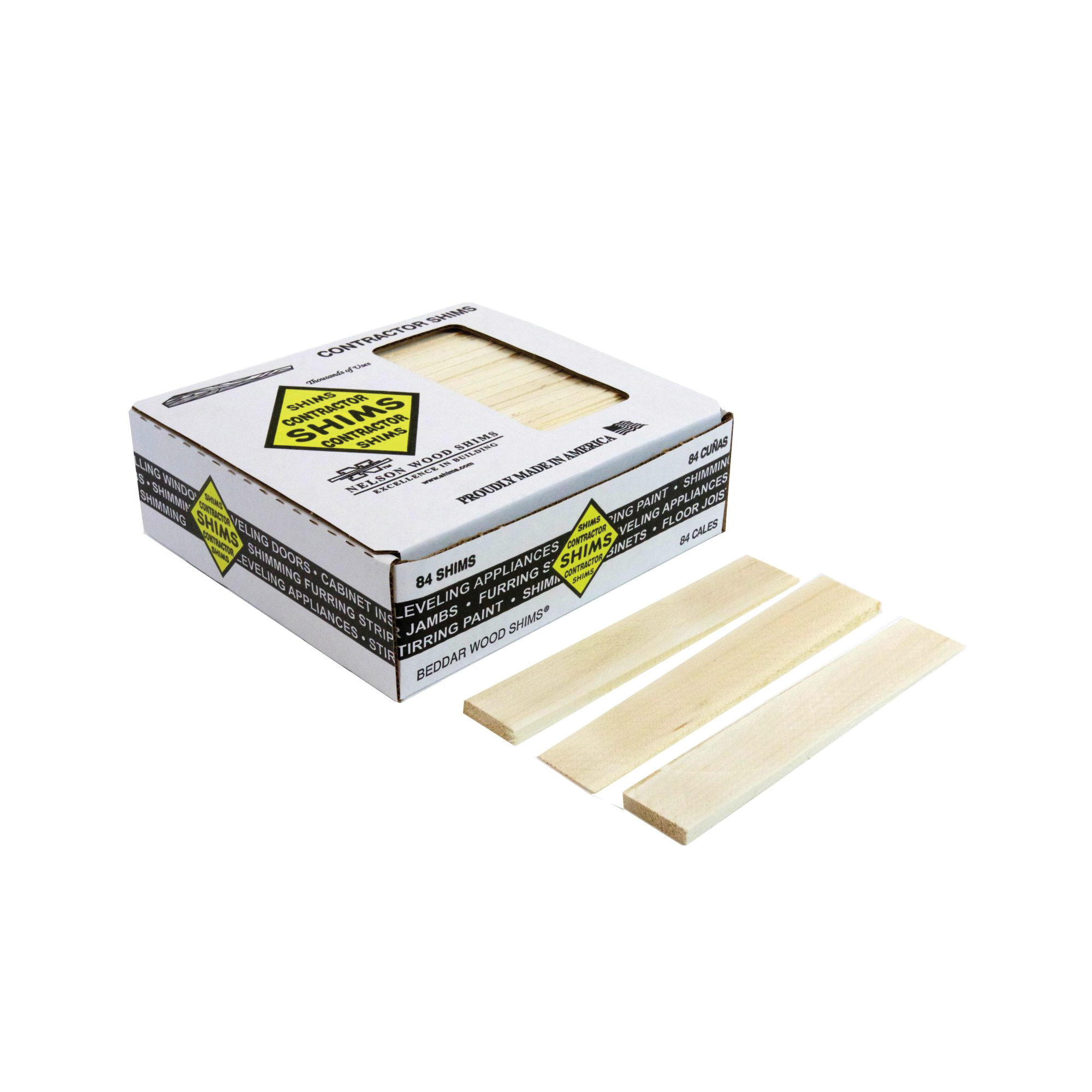 Nelson CSH8/84/300 Shim, 8 in L, 1-3/8 in W, Wood