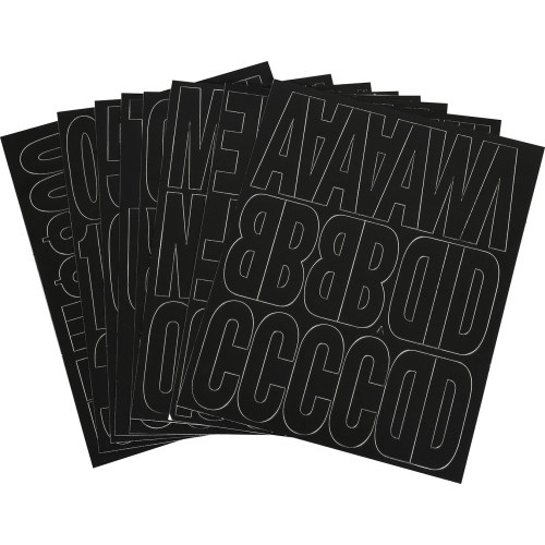 Hillman 847004 Letters and Numbers, 2 in H Character, 3/4 in W Character, Black Character, Vinyl