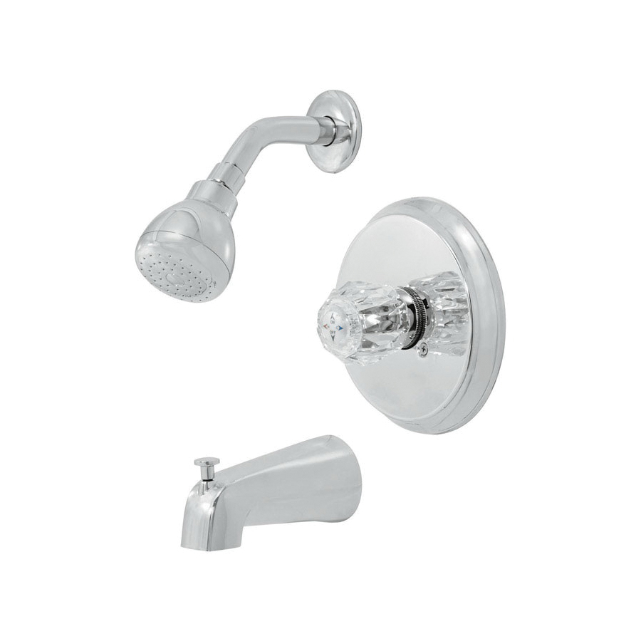 Essentials Series 832X-0401 Tub and Shower Faucet, 1.8 gpm Showerhead, 1-Handle, Acrylic, Chrome Plated