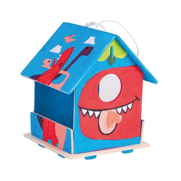 Hands Craft F196 3D Birdhouse with Paint Kit, 5 Years and Up, Wood - 2