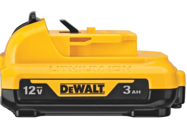 DeWALT DCB124 Battery Pack, 12 V Battery, 3 Ah, Includes: (1) DCB124 12V MAX 3 Ah Lithium-Ion Battery