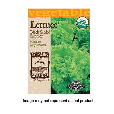 Lake Valley Seed 860 Vegetable Seed, Black Seeded Simpson Lettuce, Lactuca Sativa - 1