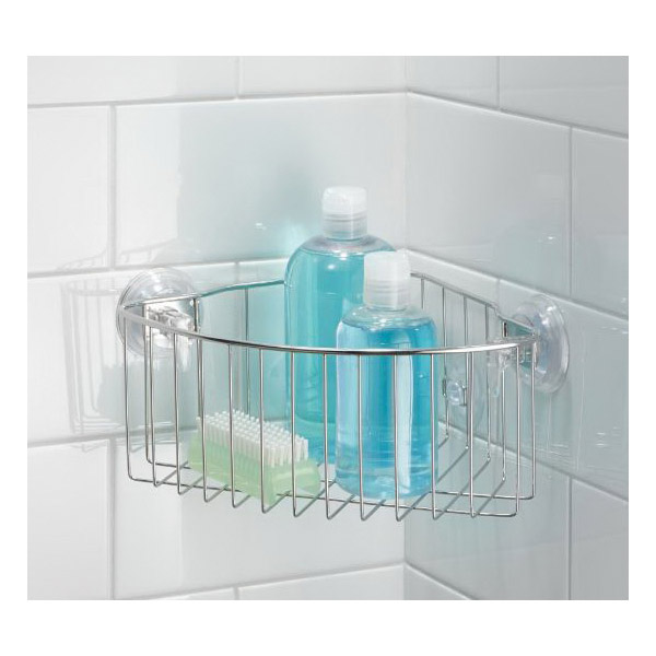 Shower Basket Bath Caddy, Interdesign, Stainless Steel, 8 in OAW, 4 in OAH, 8 in OAD, 6 lb - 2