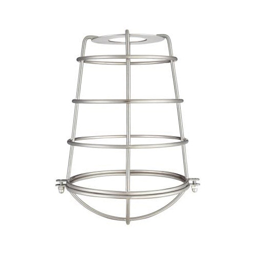 85031 Cage Shade, Metal, Brushed Nickel, 6-3/4 in Dia x 8 in H Dimensions