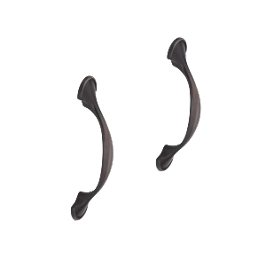 Elements Watervale Series 647-3DBAC Cabinet Pull, 4-5/8 in L Handle, 1 in Projection, Zinc, Brushed Oil-Rubbed Bronze