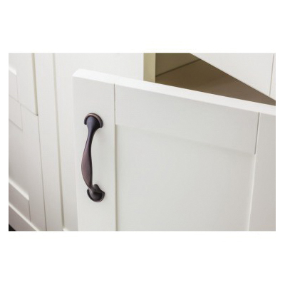 Elements Watervale Series 647-3DBAC Cabinet Pull, 4-5/8 in L Handle, 1 in Projection, Zinc, Brushed Oil-Rubbed Bronze