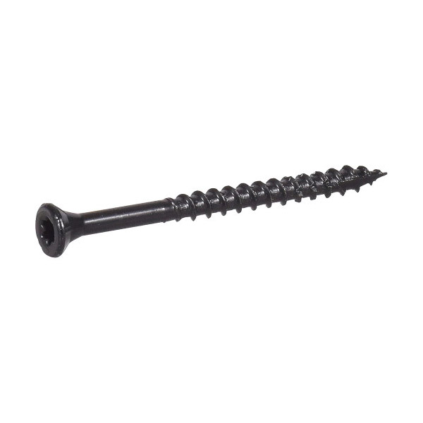 48830 Deck Screw, #8 Thread, 1-5/8 in L, Steel, Ceramic-Coated, Flat Head, Star Drive