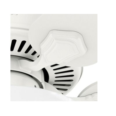 Hunter Swanson Series 50908 Ceiling Fan, 5-Blade, Fresh White Housing, White Blade, 52 in Sweep, 3-Speed - 5
