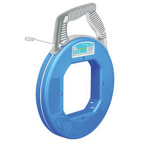 Ideal Tuff-Grip Pro Series 31-056 Fish Tape, 1/8 in W x 0.060 in THK Tape, 120 ft L Tape, Carbon Steel Tape, Blue Case