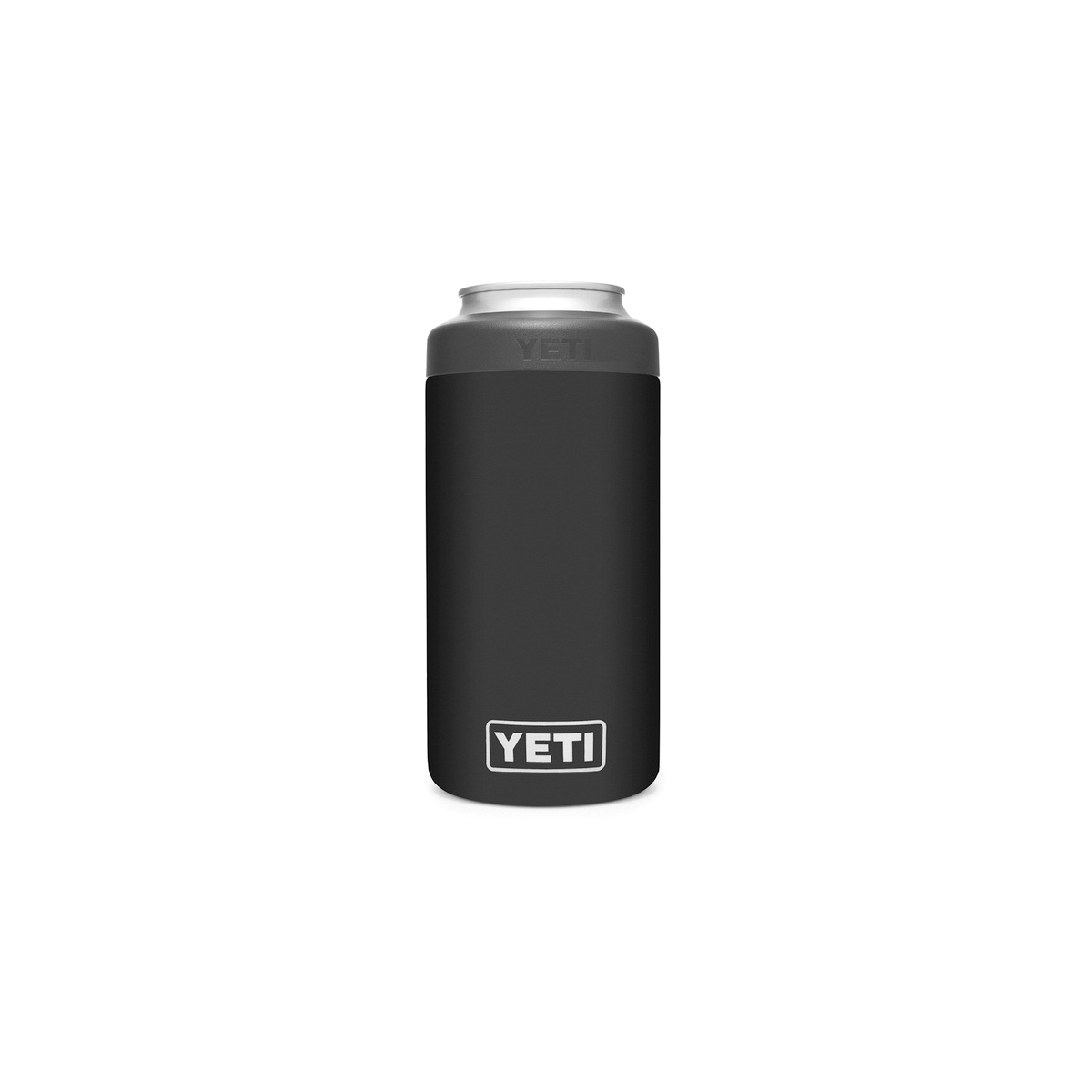 YETI Rambler 21070090051 Colster Can Insulator, 3 in Dia x 6 in H, 16 oz Can/Bottle, Stainless Steel, Black - 1