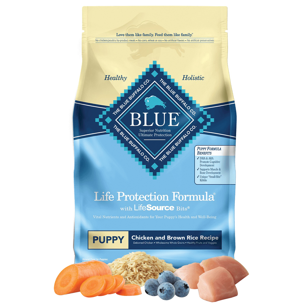 Life Protection Formula 800148 Dog Food, Dry, Chicken, Brown Rice Flavor, 15 lb Bag