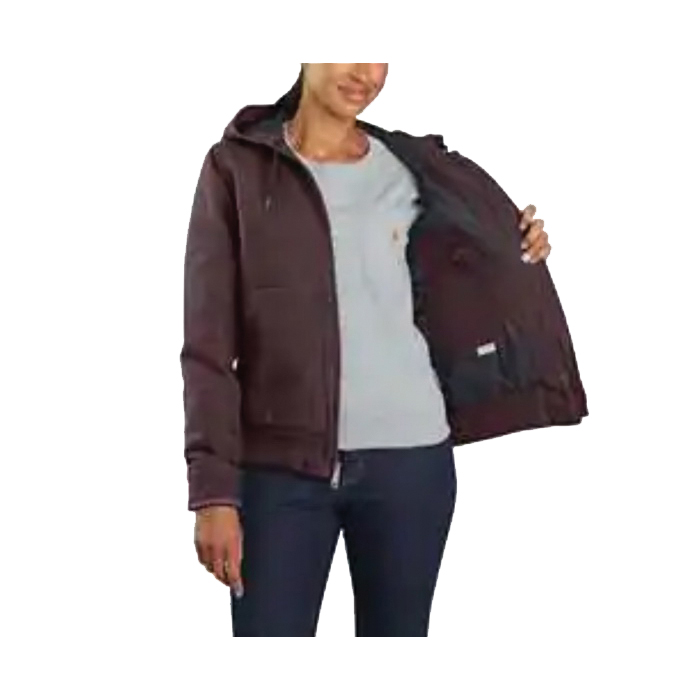 Carhartt 104053-DKB-M Active Jacket, M, Cotton Duck, Dark Brown, Hooded Collar, Zipper Closure, Regular - 4