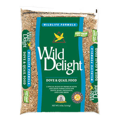 Wild Delight 388410 Bird Food, 10 lb Bag, Ingredients: Millet, Milo, Wheat, Popcorn, Oat Groats, Safflower Seed