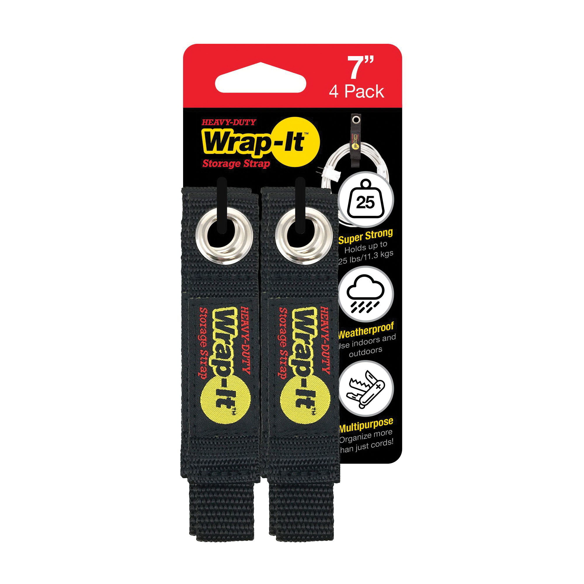 Heavy-Duty 7" x 1" (4-Pack)