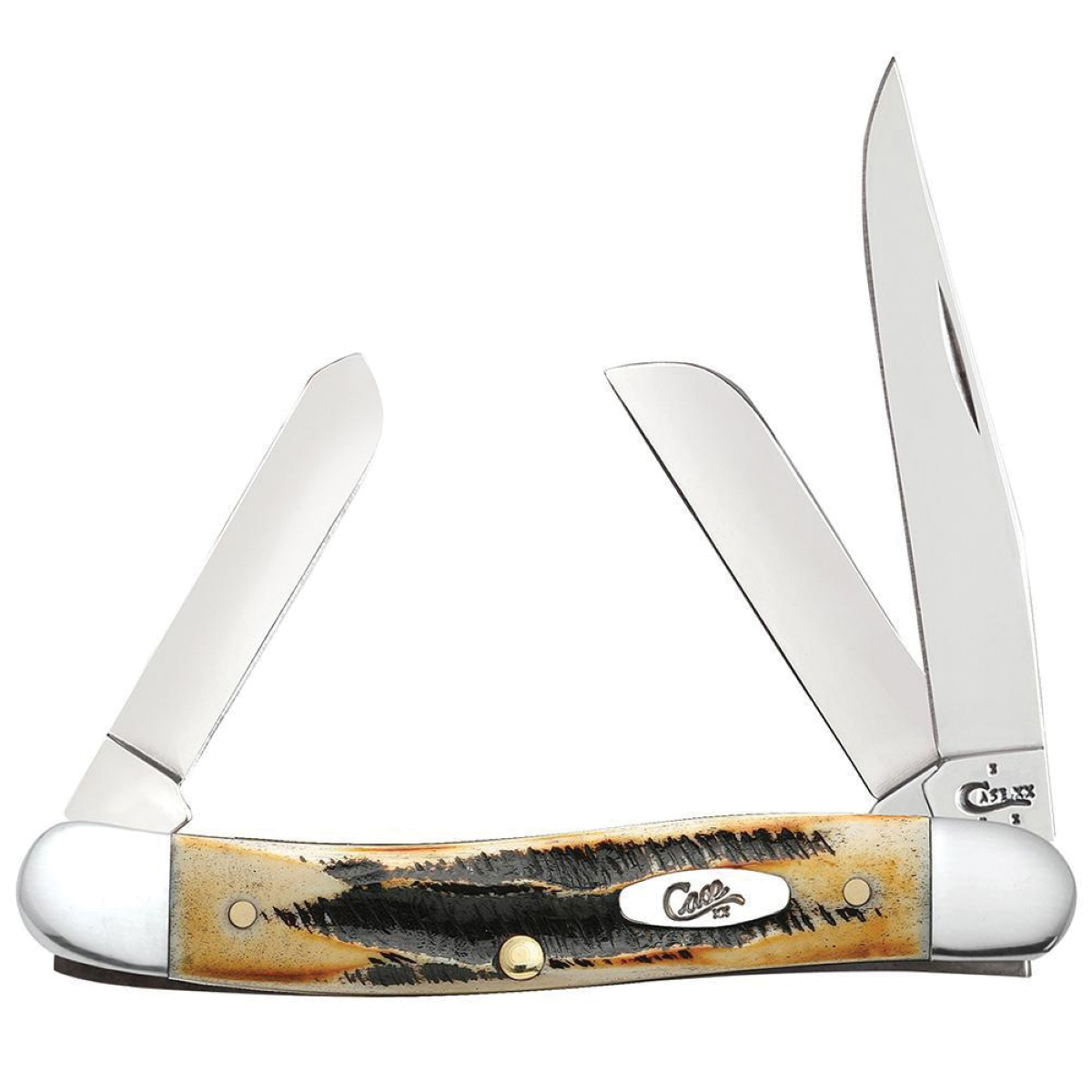 Case XX 03578 Medium Stockman Folding Pocket Knife, 2.57, 1.88, 1.71 in L Blade, Tru-Sharp Stainless Steel Blade