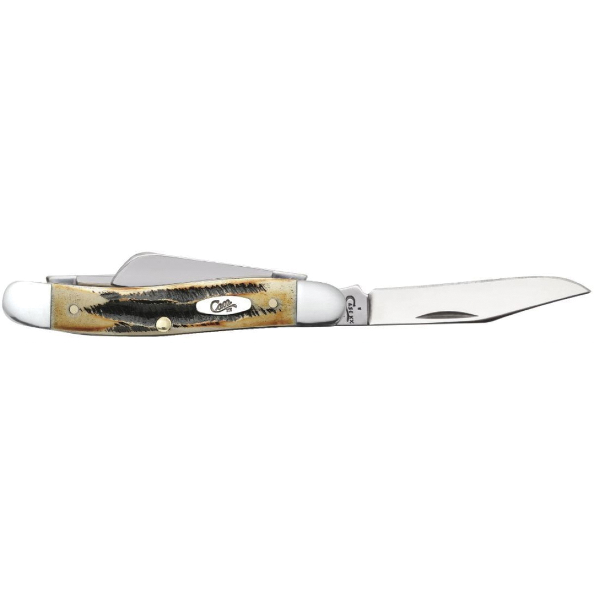 Case XX 03578 Medium Stockman Folding Pocket Knife, 2.57, 1.88, 1.71 in L Blade, Tru-Sharp Stainless Steel Blade