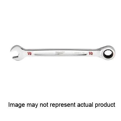 45-96-9232 Ratcheting Combination Wrench, SAE, 1 in Head, 13.43 in L, 12-Point, Steel, Chrome