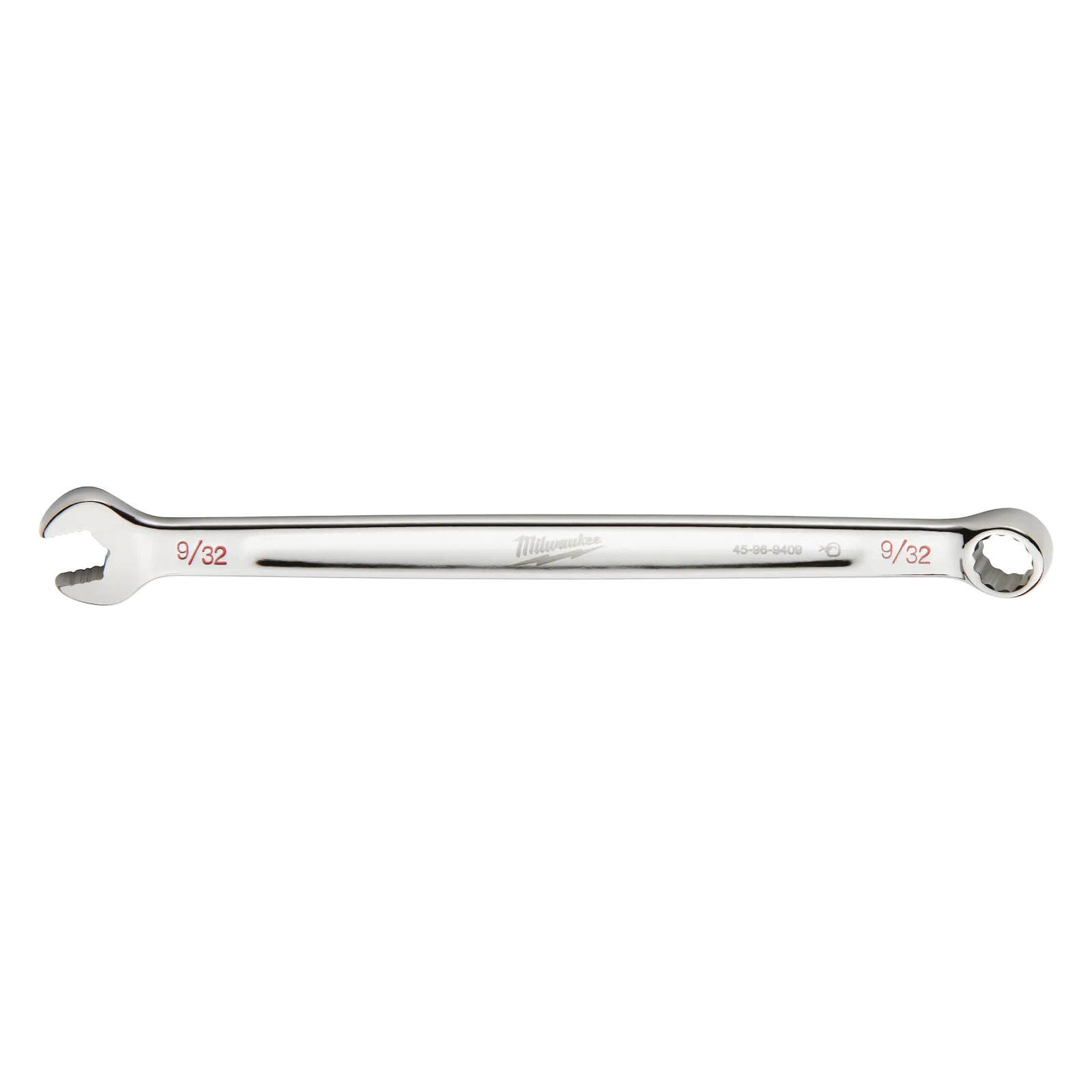 45-96-9409 Combination Wrench, SAE, 9/32 in Head, 5.31 in L, 12-Point, Steel, Chrome-Plated