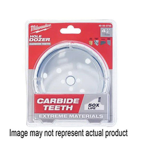 49-56-0746 Hole Dozer, 4-1/2 in Dia, 1.62 in D Cutting, 4 TPI, Carbide Cutting Edge