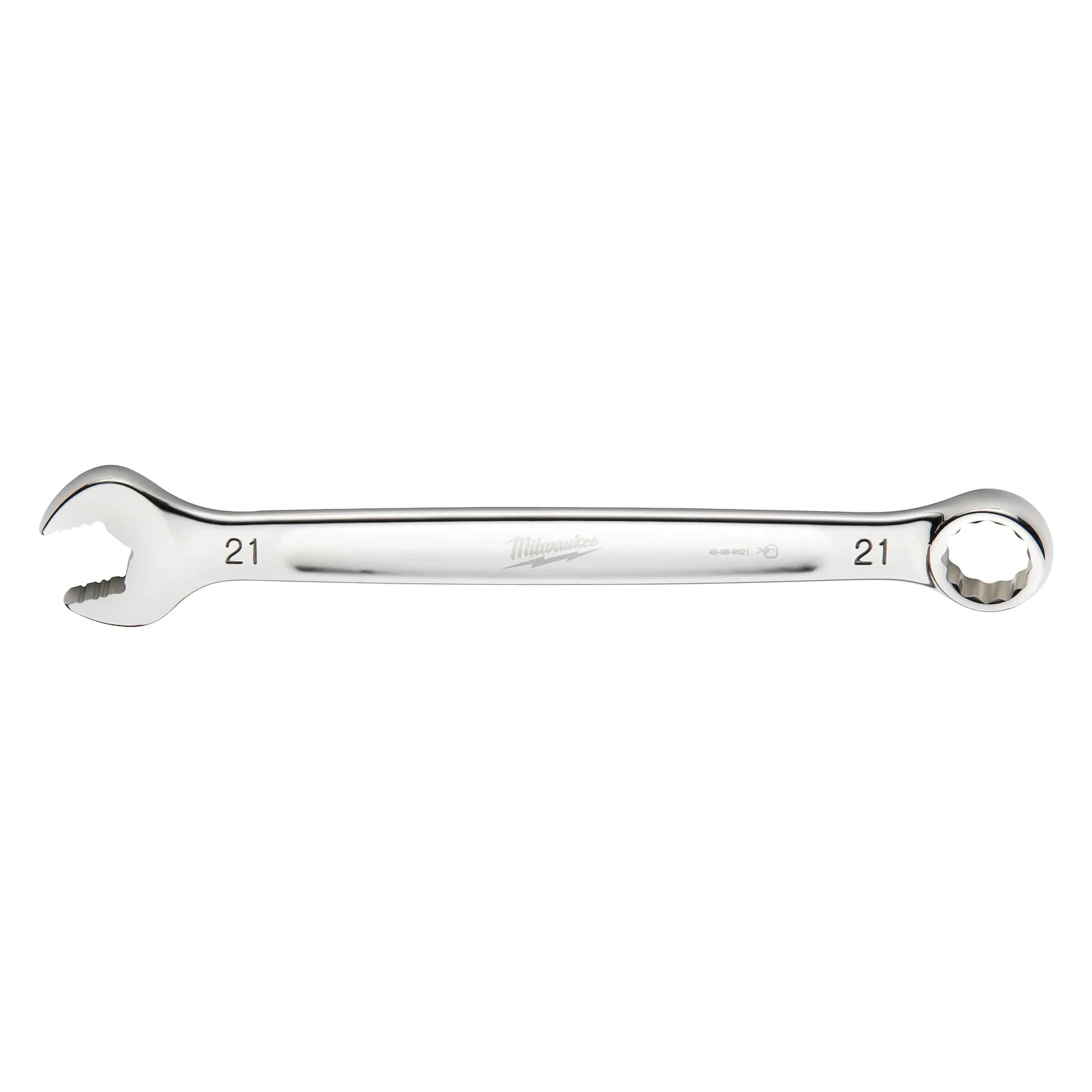 45-96-9521 Combination Wrench, Metric, 21 mm Head, 10.71 in L, 12-Point, Steel, Chrome-Plated