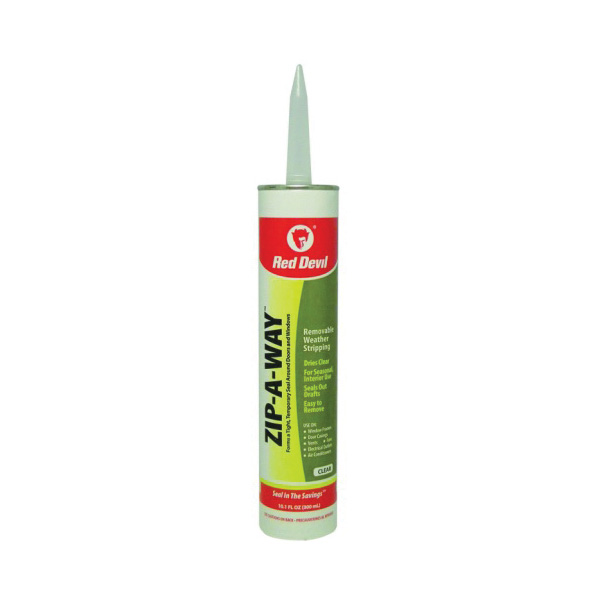 ZIP-A-WAY 0606 Removable Sealant, Clear, 10 to 100 deg F, 10.1 oz