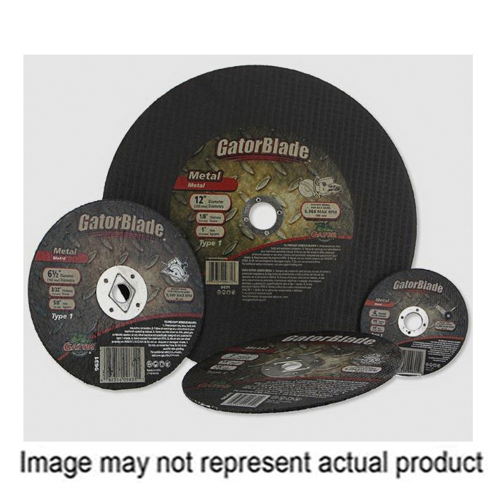 9611 Cut-Off Wheel, 4-1/2 in Dia, 0.045 in Thick, 7/8 in Arbor, Aluminum Oxide Abrasive