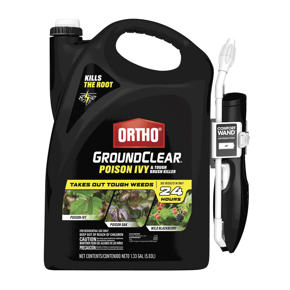 Ortho GroundClear 0475705 Brush Killer, Liquid, Clear, 1.33 gal Bottle