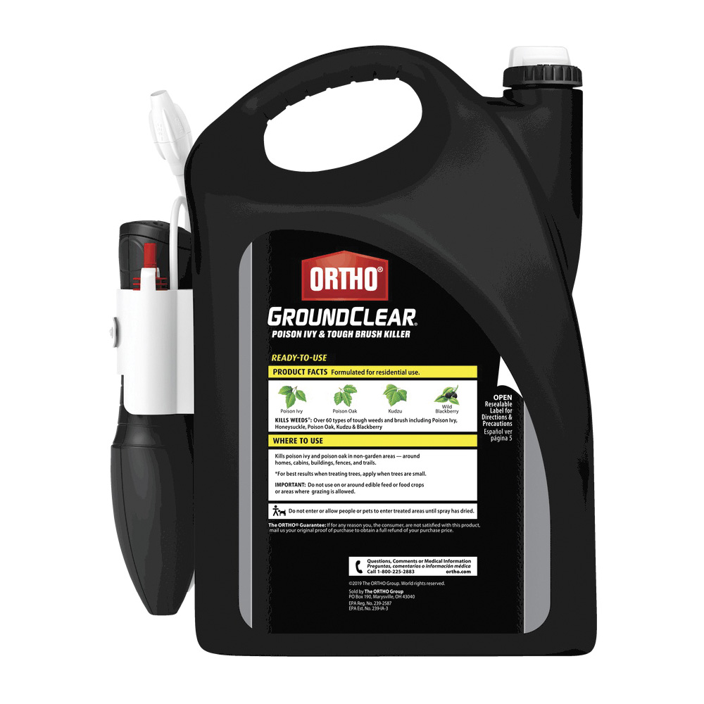 Ortho GroundClear 0475705 Brush Killer, Liquid, Clear, 1.33 gal Bottle