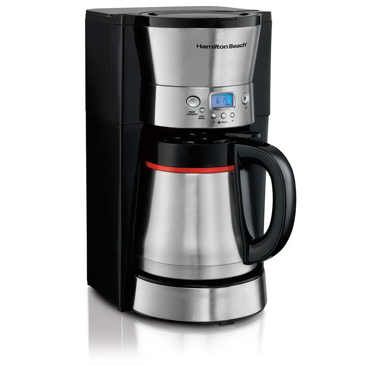 46896 Coffee Maker, 10 Cup Capacity, 1025 W, Black/Stainless Steel