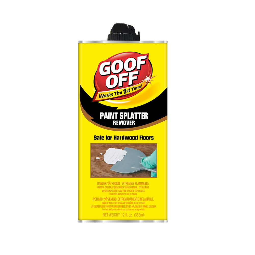Goof Off FG900 Paint Splatter Remover, Liquid, Aromatic, Clear/Yellow, 12 oz - 1