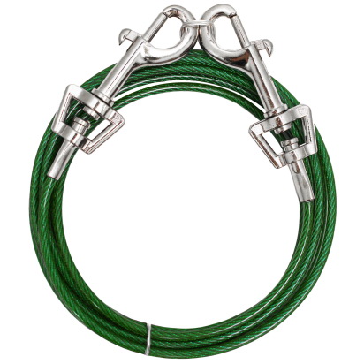 Q221200099 Tie-Out Belt, Swivel Snap End, 12 in L Belt/Cable, For: Small Dogs Up to 10 lb
