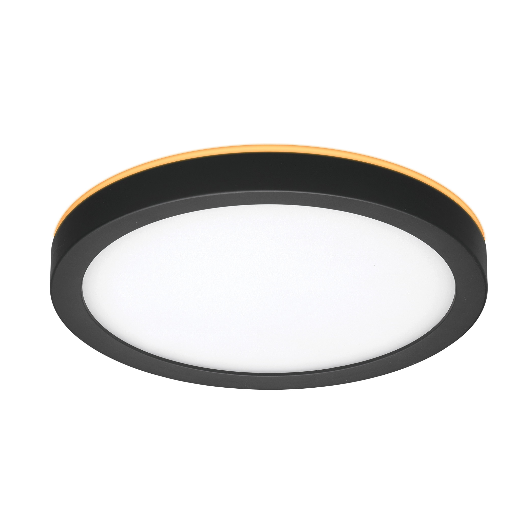 ETI LowPro Series 56568115 Ceiling Light with Nightlight, 120 V, 12 W, Integrated LED Lamp, 800 Lumens, Black Fixture