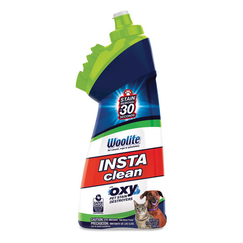 Woolite INSTAclean 1740 Pet Stain Remover with Brush Head, Liquid, Fresh, 18 fl-oz Bottle