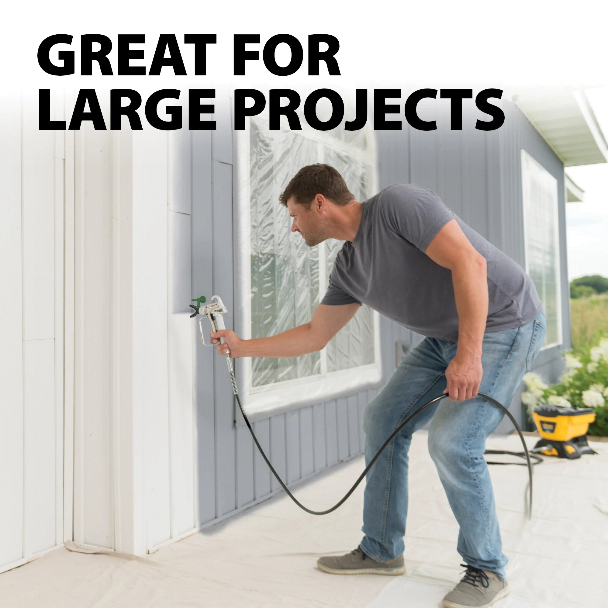 Wagner Control Pro 130 Series 0580678 Electric Stationary Airless Paint Sprayer, 25 ft L Hose, 0.015 in Tip, Piston Pump