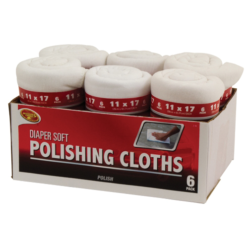 Detailer's Choice 2-668 Car Polishing Cloth, 17 in L, 11 in W, Cotton