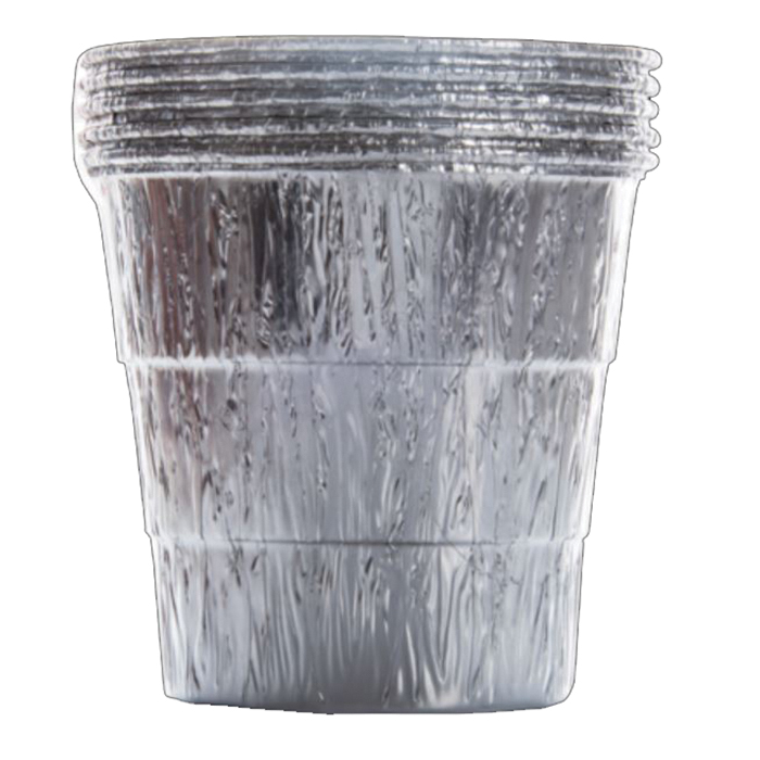BAC459 Grease Mini Bucket Liner, Aluminum, 3.94 in L, 3.94 in W, 2.95 in H, 5 PK