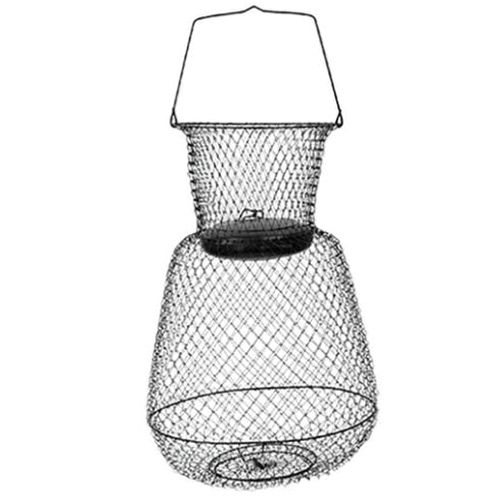 Eagle Claw 11052-002 Fish Basket, Floating Wire, Medium, 13 in L, 13 in W, 13 x 18 in Hoop, Wire Mesh, Black