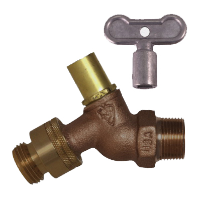 Arrowhead Brass 251LF Hose Bib, 1/2 x 3/4 in Connection, MIP x Male Hose Thread, 125 psi Pressure, Bronze Alloy Body - 5