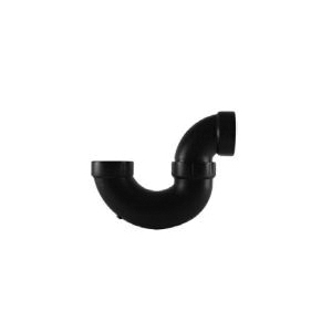 Charlotte Pipe ABS 00706X 0600HA P-Trap, Dimensions: 6.63 in L x 6.06 in W x 2.25 in H, 1-1/2 in, Hub, ABS, Black