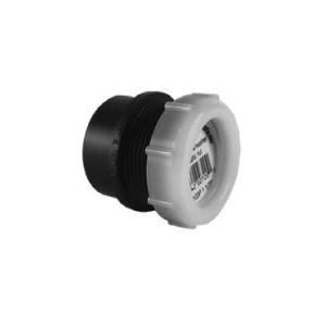 Charlotte Pipe ABS 00103P 0800HA Trap Pipe Adapter, 1-1/2 in, Spigot x Slip, ABS, Black, SCH 40 Schedule