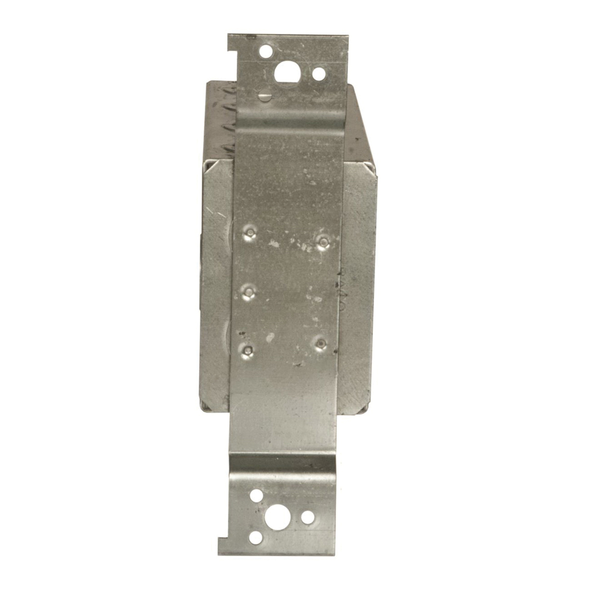 Raco 687 Switch Box, 4-Gang, 16-Knockout, 1/2, 3/4 in Knockout, Steel, Gray, Bracket - 2