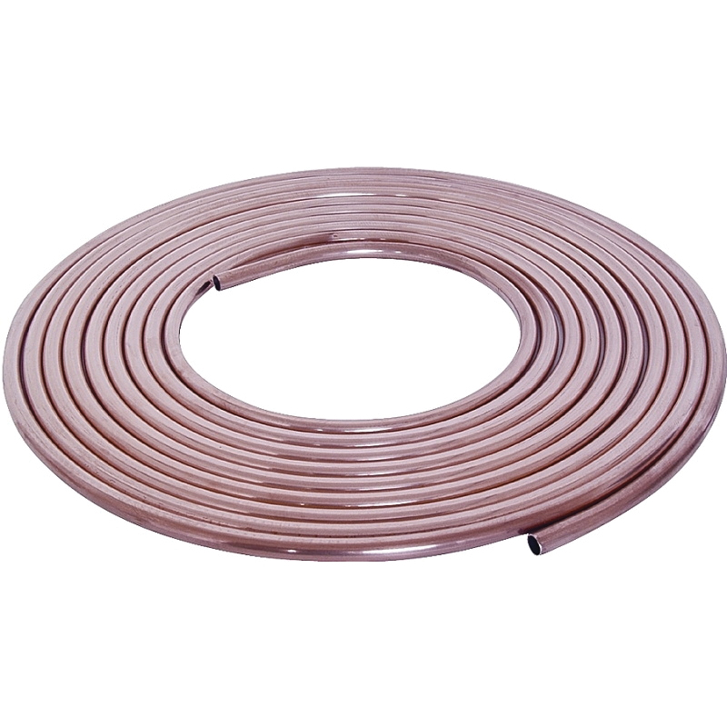 UT04010 Copper Tubing, 1/4 in, 10 ft L, General-Purpose, Coil