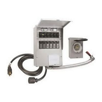 Pro/Tran 2 Series 306CRK Transfer Switch Kit, 1-Phase, 20/30 A, 125/250 V, 9-Circuit, 6-Breaker