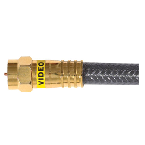 RCA DH12QCV RG6 Coaxial Cable, Black Sheath, 12 ft L