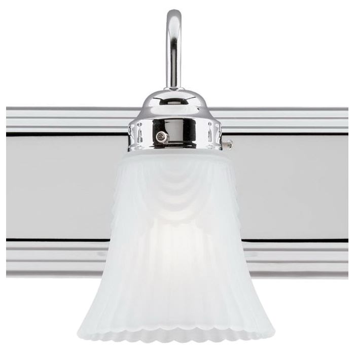 Westinghouse 6652200 Wall Mount Fixture with On/Off Switch, 3-Lamp, Chrome Fixture