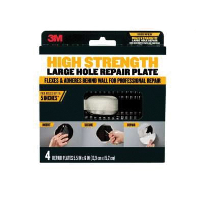 3M RP6IN-4PK Repair Plate, 5-1/2 in W Blade, 6 in L Blade - 3