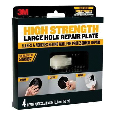 3M RP6IN-4PK Repair Plate, 5-1/2 in W Blade, 6 in L Blade - 5