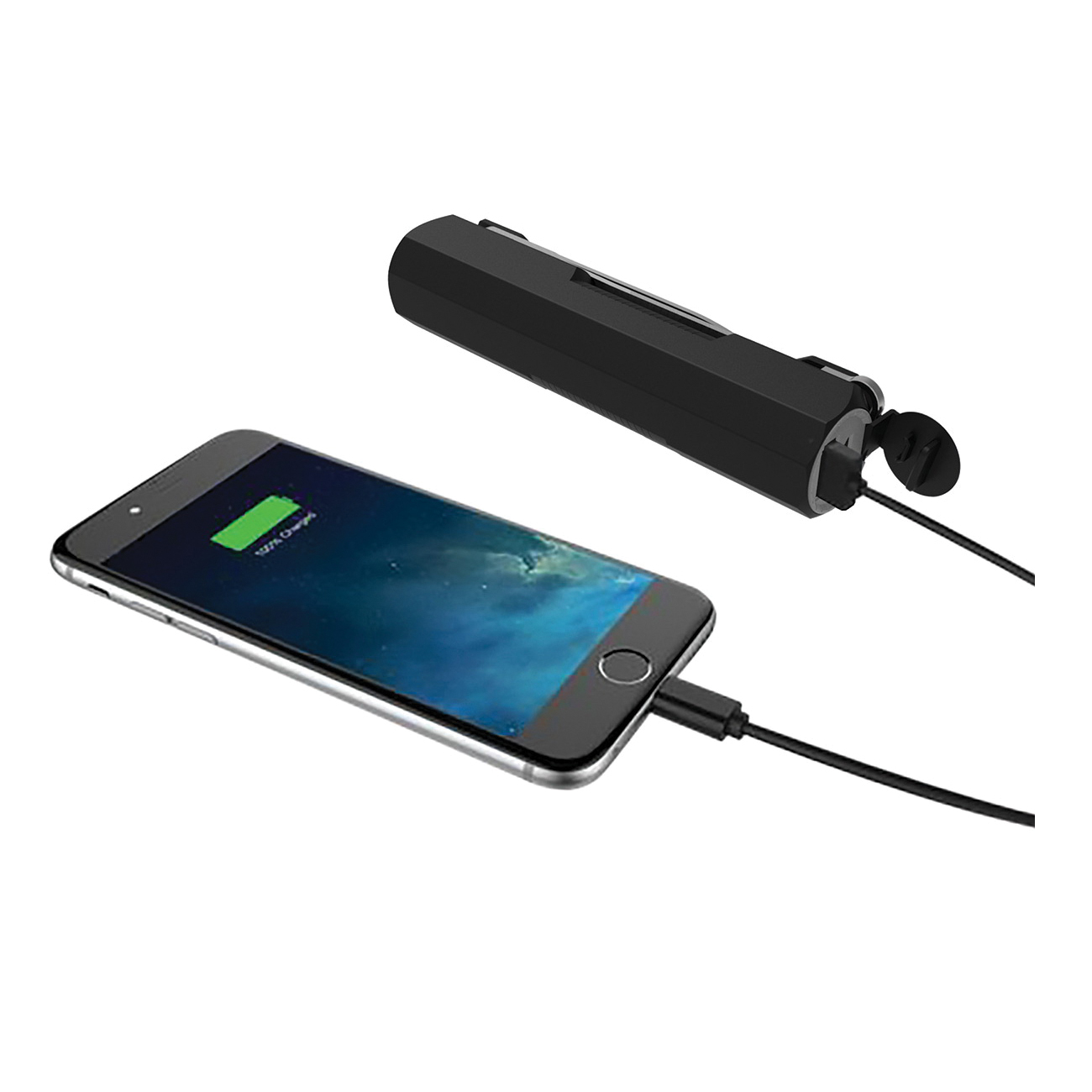 Nebo PAL+ Series 6715 Impact-Resistant Water-Resistant Flashlight with Power Bank and Knife, Rechargeable Battery