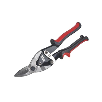 213275 Aviation Snip, Left Hand Cut, Carbon Steel Blade, Dual Injection Molded Handle, Black/Red Handle