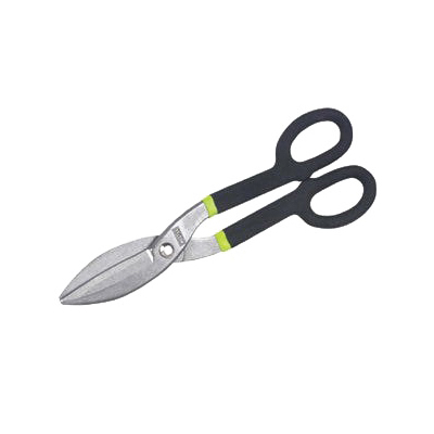 213279 Tinner Snip, 12-1/2 in OAL, Straight Cut, Forged Steel Blade, Cushion Grip Handle